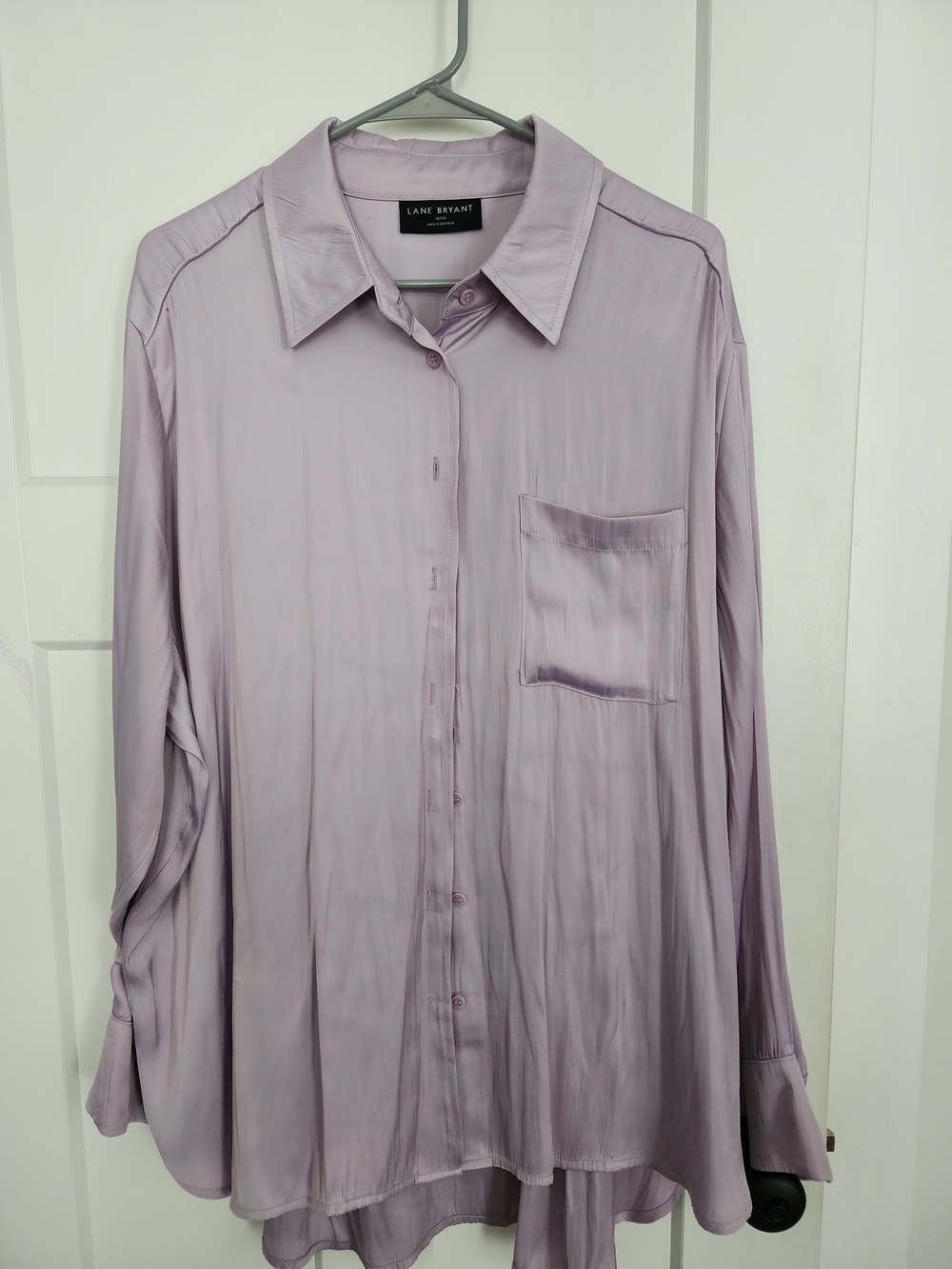 Lane Bryant Lavender Button-Front Blouse